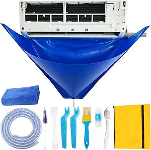 Oiktylr 10Pcs Mini Split Cleaning Kit, AC Cleaning Kit, Fits 27-37in
