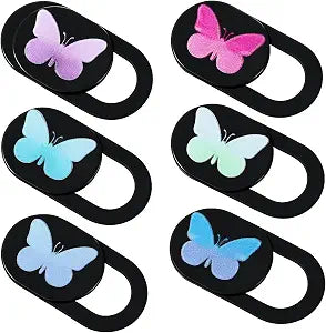 6 Pcs Webcam Cover Slide Butterfly Design Ultra-Thin Laptop Camera Cover 0.73''x0.35'' Slide Web Cam Privacy Blocker for Laptop Desktop Computer Smartphone Tablet to Protect Your Privacy and Security