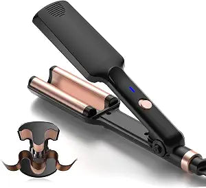 Crimper Hair Tool, Mini Hair Crimper for Women Heating up 390°F, Waver Curling Iron 100-240V Crimping Iron for All Style (9.5 Inch/1.5 Inch)