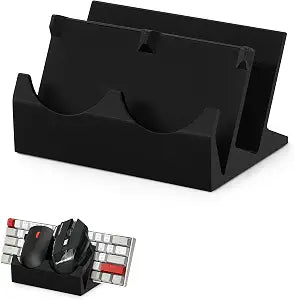 BRAINWAVZ Desktop Keyboard & Dual PC Mouse Stand Holder, Suitable for Small Or Large Keyboards, Gaming & Office Mice - Organize Your Work Or Game Space and Keep it Clutter-Free (DK03)