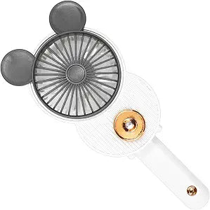LACOVIA Cute Mouse Misting Personal Fan, Foldable Mini USB Fan(White)