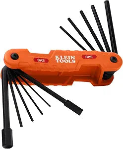 KLEIN TOOLS 70550 Hex Wrench Key Set, 11 SAE Sizes