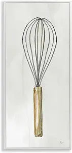 Rustic Kitchen Whisk Plaid Country, 10 x 24 Inch Framed Gicle Print