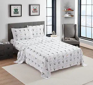 NORTHWEST Officially Licensed Milwaukee Bucks NBA Queen Size Sheet Set ��� Soft Team Logo Bedding for Dorms, Bedrooms, Fan Caves & Game Day Style