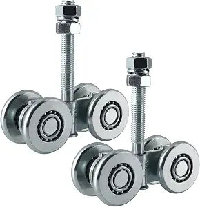 Skelang 2-Pack Box Rail Hnager, Double Wheel Rail Hanging Trolley, Trolley Hanger for Sliding Barn Door, Total Load Capacity 441 Lbs