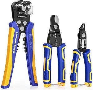 haisstronica 3PCS Automatic Wire Stripper Set, Flush and Cable Cutters
