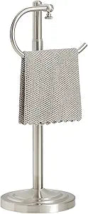 RFOUO Hand Towel Holder Stand, Towel Racks for Bathroom, Brushed Nickel