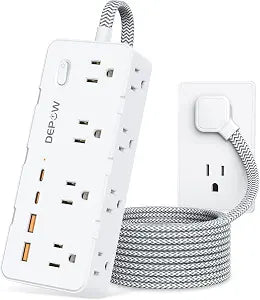 DEPOW Surge Protector Power Strip with 8 Outlets 4 USB Ports (2 USB C),5 FT