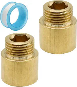 Murtenze 2 Pack Shower Head Extension Arm, Brass G1/2
