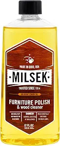 Milsek Furniture Polish and Wood Cleaner with Lemon Oil - Multipurpose Solution for Home Improvement from Hardwood Floors to Kitchen Cabinets - 12 Fl Oz (Pack of 1)