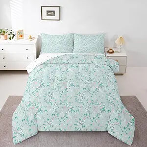 jejeloiu Bow Kids Comforter Set Twin Size Girls for Boys Cute Kawaii
