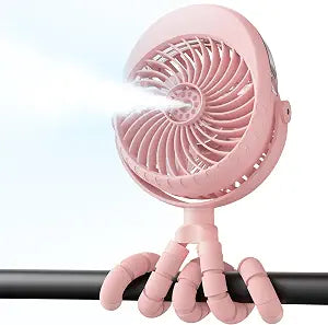Baby Stroller Fan, Misting Fan Portable, Baby Boy Girl Newborn Essentials