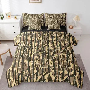 Feelyou Camouflage Hunting Wild Comforter Set Twin Size Kids Boys Girls