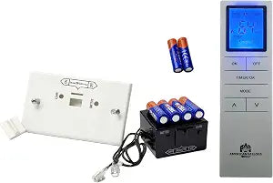 Gas Fire Fireplace On/Off Remote Control Kit + Thermostat + Timer + Backlit Transmitter for Millivolt Valve, IPI Module, Replaces Wall Switch or Thermostat