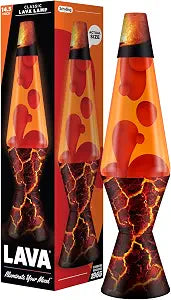 The Original Lava Lamp - 14.5" Volcanic Crags - Classic Liquid Motion Lamp - Red Wax and Orange Liquid - #2078 (Amazon Exclusive)