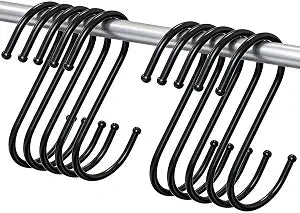 30Pack 2.7-inch one-piece S-Shaped Hooks, Used for Hanging, Pot Rack Metal Frame Hooks, S-Shaped Hooks for Kitchen cookware, Jeans, Clothes, Bags, Hats, Towels, Plants