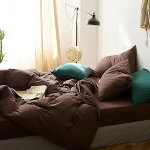 Duvet Cover Set Queen Brown Duvet Cover Mocha Coffee Bedding