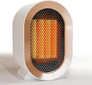 Indoor Electric Portable Space Heater, 1200W Personal Desk Heater, Fast Quiet Heating Ceramic with Thermostat for Large Room,Bedroom and Office Use (White)