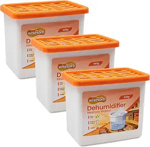 16oz 3pcs Moisture Absorbers with Fragrance Free Portable Dehumidifier Box