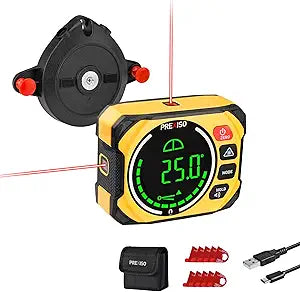 PREXISO 3-in-1 Magnetic Digital Angle Gauge, Digital Level with Laser Level
