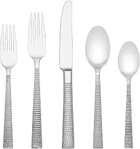 Kate Spade New York Wickford 5-Piece Flatware Set, 1.05 LB, Metallic