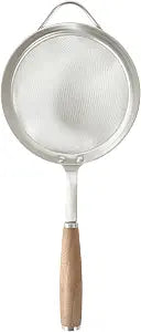 Sur La Table Kitchen Essential Stainless Steel W/Walnut Handle 5.5 Inch Mesh Strainer and Sifter