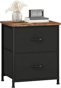 Somdot Night Stand with 2 Drawer, Small Nightstand End Table, Bedside Table