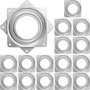 Fasmov 16 Pack 4-Inch Lazy Susan Turntable Bearings, 5/16 Thick Swivel Plate for Serving Trays, Kitchen Cabinet, Craft Project, Makeup Holder, Silver