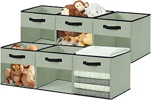 DECOMOMO Storage Bins, Cube Storage Bin with Window
