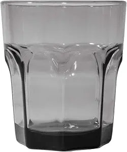 Carlisle FoodService Products Louis Clear Tumbler Short Glass for Restaurants, Catering, Kitchens, Plastic, 12.3 Ounces, Smoke