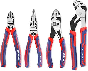 WORKPRO 4-Piece Pliers Set, Premium CR-V Construction Tool Set