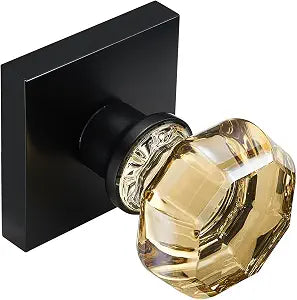 Champagne Gold Crystal Privacy Door Knob