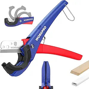 WORKPRO PEX Cutter, Hose Cutter, 1/8"-1-5/8" Cutting Capacity, Unique Angle