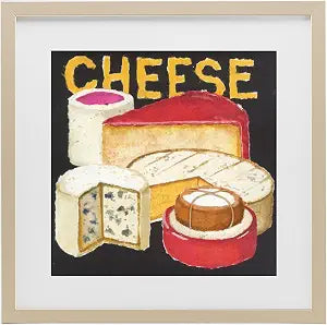 'Assorted Cheese Wheels'| Framed Print Under Glass