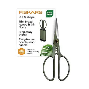 Fiskars 6" Plant Shaping Shears & Holder, Precision Indoor Gardening Snips