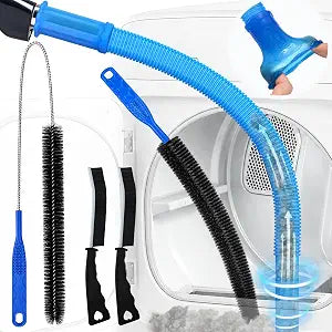 PetOde 5Pack Dryer Vent Cleaner Kit Vacuum Hose Attachment Blue 31.5"