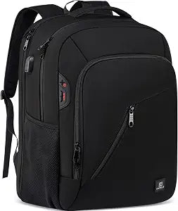 CAFELE Laptop Backpack 17.3 Inch Computer Backpack Daypack Water-Repellent Laptop Bag with USB Charging Port for Business/School/Travel/Women/Men (Black, 17.3 Inches)