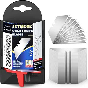 JETMORE 100 Pack Utility Knife Blades, Knife Blades, SK5 Razor Blades