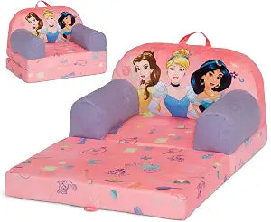 Delta Children - Disney Princess Cozee Buddy Flip-Out Kids Chair, Pink
