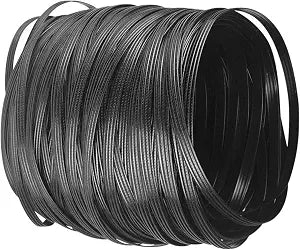 Eagles Wicker Repair Kit, 230Ft/70m Synthetic Rattan Repair Material Waterproof Flat Ribbon for Garden Patio Furniture and Rattan Chair Sofa Basket(8mm W x1.2mm THK)-Black Stripes