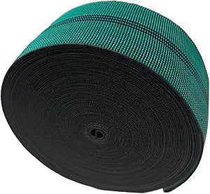 98 Ft Heavy Duty Elastic Webbing,2.75" Wide,Dark Green and BlackChairSofaUpholstery DIY,Couch Seat Belt Replacement (49Ft)