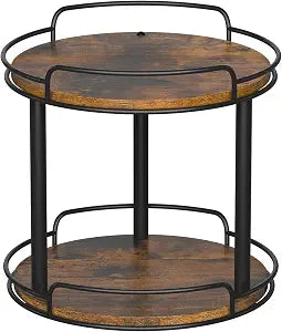 LAMU 2 Tier Lazy Susan Spice Rack Organizer for Kitchen Countertop Cabinet