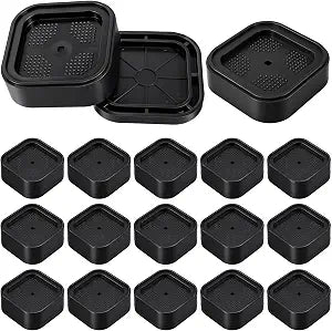 16 Pack Adjustable Furniture Risers, Stackable Square Plastic Bed Desk,1.38 Inch Height