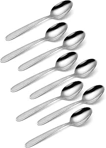 Oneida Jordan Frosted Teaspoons Silverware Set for 8, Flatware