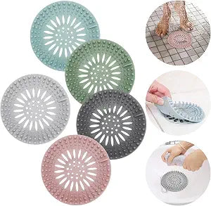 Hair Catcher Durable Silicone Hair Stopper Strainer Drain Cover for Bathtub, Bathroom and Shower, Easy to Install
