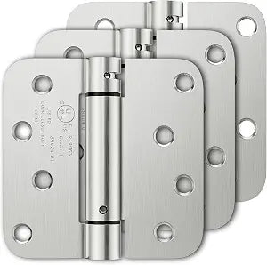 Luxbaro 3 Pack Self Closing Door Hinges, 4 Inch, Adjustable Tension