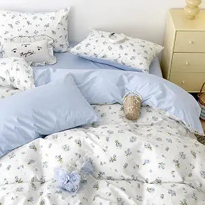 Floral Comforter Set 3 Pieces Queen Coquette Cute Bedding Set