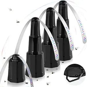 Fly Fans for Tables, Bug Fans with Holographic Blades 4 Pack