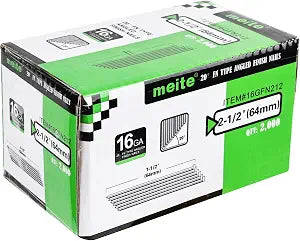 meite 16 Gauge Finish Nails 2-1/2 Inch Galvanized 20 Degree Angled 2,000PCS