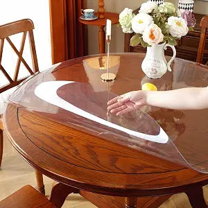 OstepDecor 39" Round Clear Table Protector, 2mm Thick Plastic Table Cover